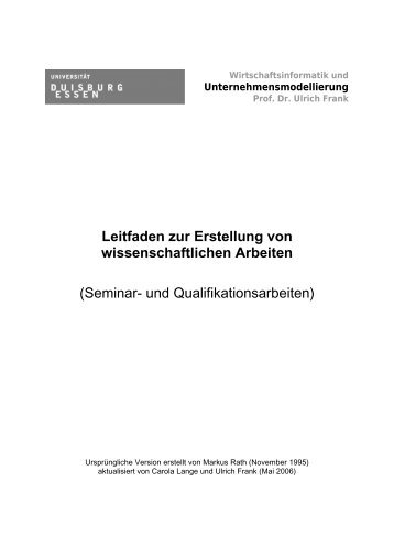 Leitfaden zur Erstellung von wissenschaftlichen Arbeiten (Seminar ...