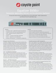 Coyote Point Equalizer E650GX Datasheet - IPCortex