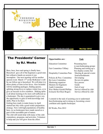 Bee Line - Cherokee Bee Club