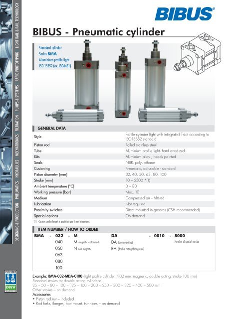 BIBUS - Pneumatic cylinder