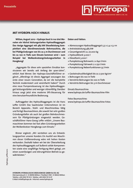 + Leffer-Aggregat als .pdf-Datei - Hydropa GmbH & Cie. KG