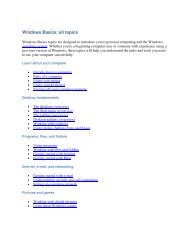 Windows Basics: all topics - Jmax Bits