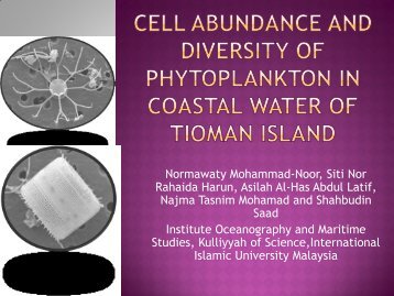 Cell Abundance and Diversity of Phytoplankton In Coastal Water of ...