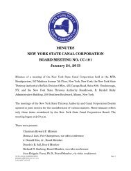 NYS Canal Corporation Meeting Minutes - Jan. 24, 2013