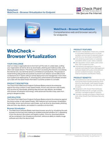 WebCheck – Browser Virtualization