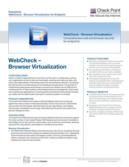 WebCheck – Browser Virtualization