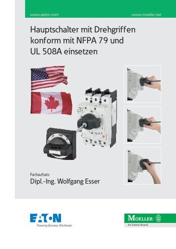 Hauptschalter mit Drehgriffen konform mit NFPA 79 und UL ... - Moeller