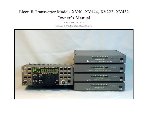 ELECRAFT XV serie Transversor XV144 144MHZ Kit Con Manuales 