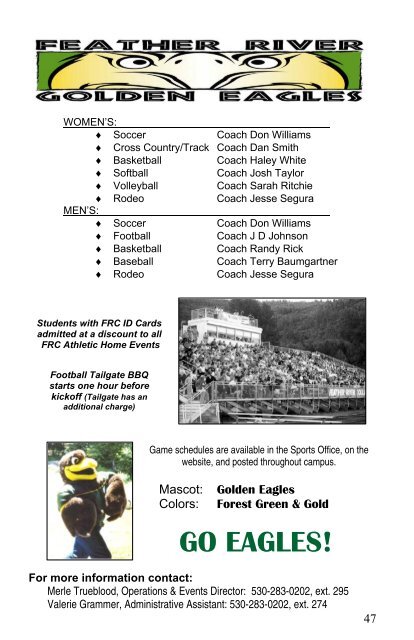 Feather River College Student Handbook & Day Planner