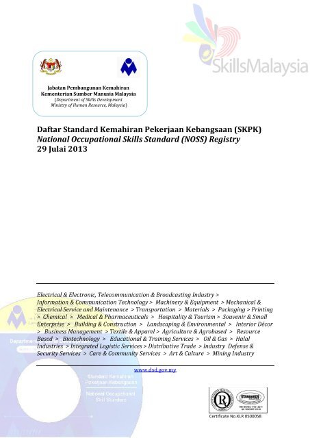 Daftar NOSS NOSS - Laman Web Rasmi Jabatan Pembangunan ...