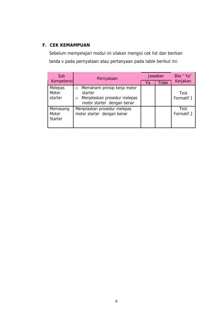 melepas dan memasang motor starter - e-Learning Sekolah ...