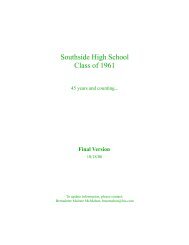 Southside High School Class of 1961 - Heller Information Services