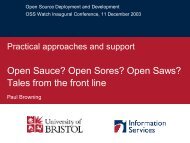 Paul Browning, University of Bristol - OSS Watch