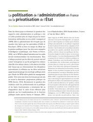 La politisationde l'administrationen France ou la ... - TÃ©lescope