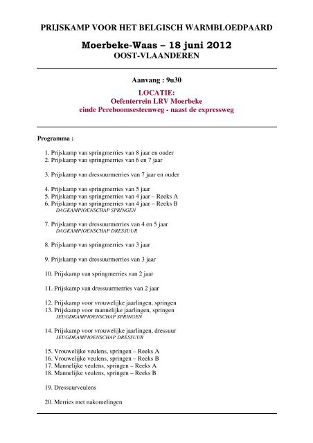 Programmaboekje Moerbeke - BWP