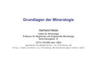 Grundlagen der Mineralogie - Institut für Mineralogie