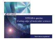 NTEGRA spectra: Cutting edge of molecular sciences - NT-MDT