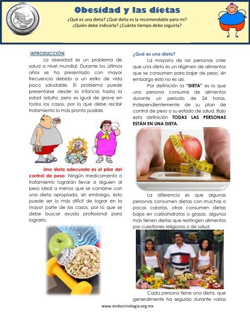 Obesidad y las dietas - Sociedad Mexicana de Nutricion y ...