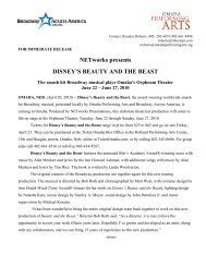 NETworks presents DISNEY'S BEAUTY AND THE BEAST - Omaha ...