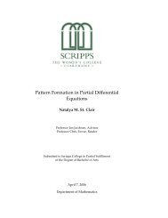 Pattern Formation in Partial Differential Equations - Scripps College