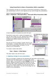 This worksheet will help you to produce a PowerPoint presentation ...