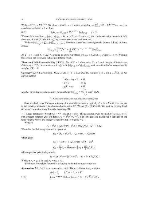 on carleman estimates for elliptic and parabolic operators ...