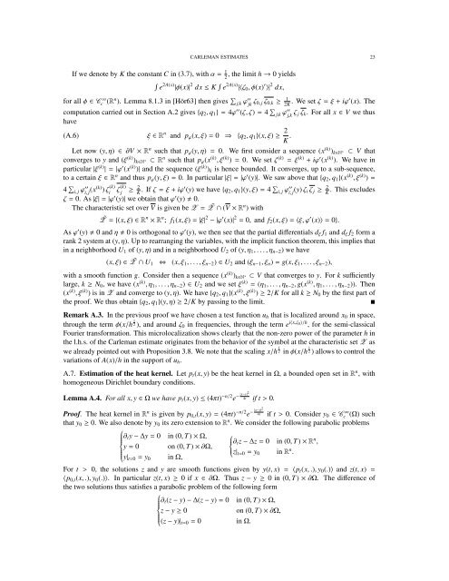 on carleman estimates for elliptic and parabolic operators ...