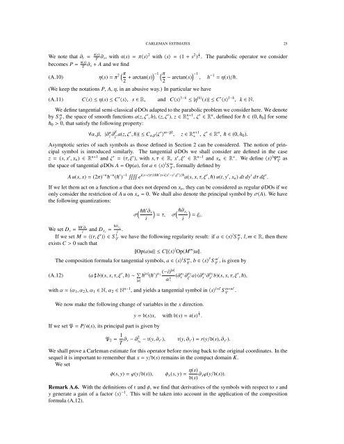 on carleman estimates for elliptic and parabolic operators ...