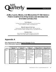 A Multilevel Model for Measuring Fit Between a ... - MIS Quarterly