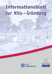 Informationsblatt zur Kita – Gründung Informationsblatt zur ... - GeKita