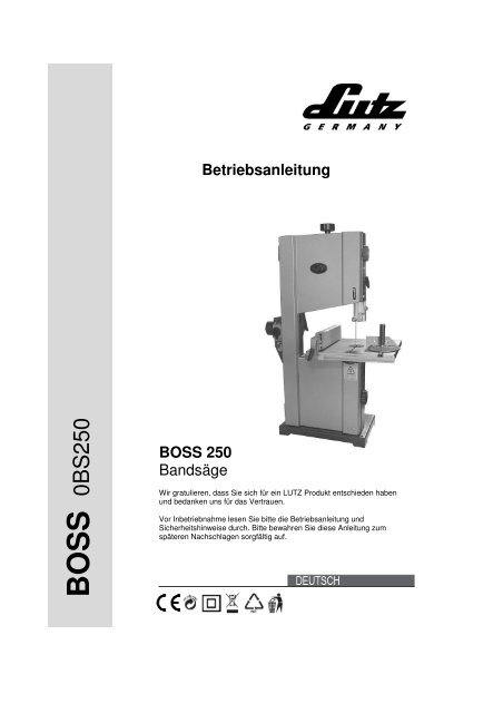 BOSS 250 - LUTZ MASCHINEN