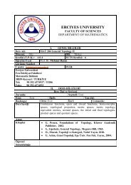 erciyes university fen faka ltesi erciyes aœniversitesi