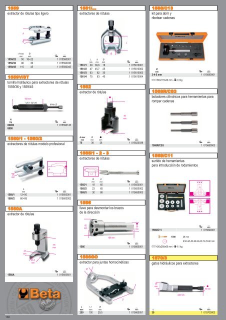 Catalogo de Herramientas Beta Tools - SEYSU Hidraulica SL