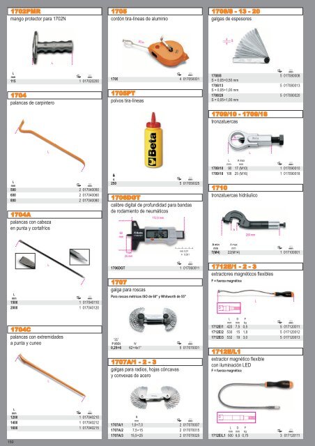 Catalogo de Herramientas Beta Tools - SEYSU Hidraulica SL