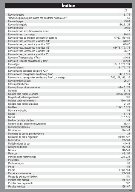 Catalogo de Herramientas Beta Tools - SEYSU Hidraulica SL