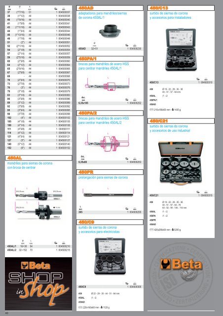 Catalogo de Herramientas Beta Tools - SEYSU Hidraulica SL