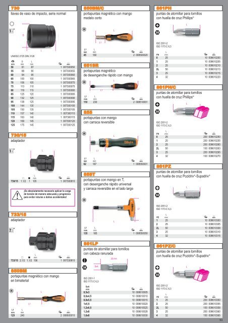 Catalogo de Herramientas Beta Tools - SEYSU Hidraulica SL