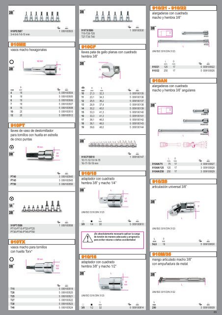 Catalogo de Herramientas Beta Tools - SEYSU Hidraulica SL