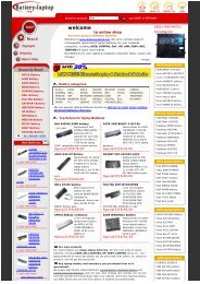 We sell discount and high quality replacement laptop batteries.