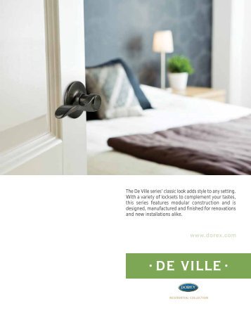 The De Ville series' classic look adds style to any setting ... - Dorex