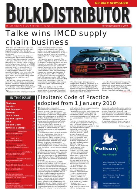 Talke wins IMCD supply chain business - Bulk Distributor