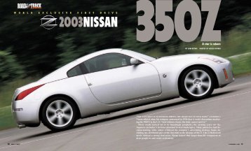 Road & Track Test of the 2003 350Z Car - MySite