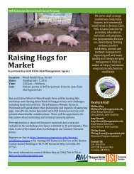 Raising Hogs for Market - Oregon Small Farms - Oregon State ...