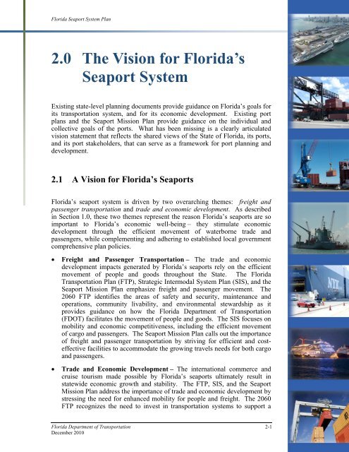 Florida Seaport System Plan - SeaCIP