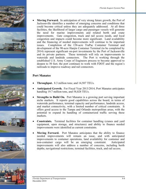 Florida Seaport System Plan - SeaCIP