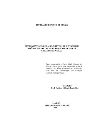 suplementaÃ§Ã£o com cloretos de potÃ¡ssio e ... - Cstr.ufcg.edu.br