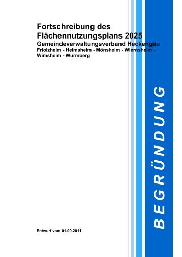 Fortschreibung des Flächennutzungsplans 2025 - Mönsheim