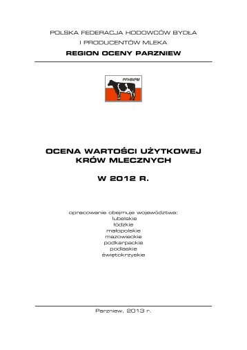 tutaj - Polska Federacja HodowcÃ³w BydÅa i ProducentÃ³w Mleka