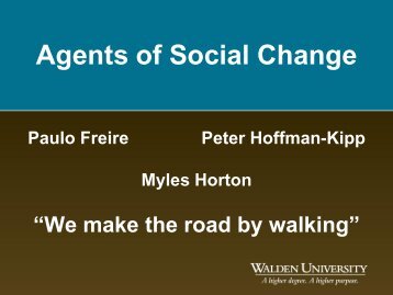 Agents of Social Change - My Laureate