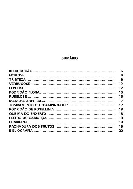 DOENÃAS DE CITROS NO ESTADO DO AMAZONAS - Embrapa